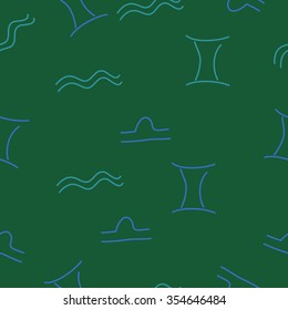 Zodiac signs seamless pattern. 