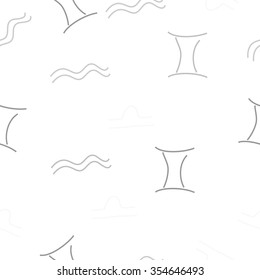 Zodiac signs seamless pattern. 