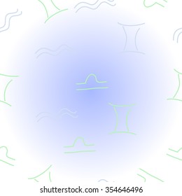 Zodiac signs seamless pattern. 