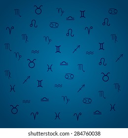 Zodiac signs. Set of zodiac icons. Vector illustration