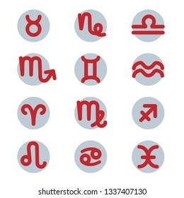 Zodiac signs set vector illustration