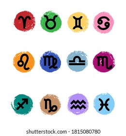 Zodiac signs set vector illustration