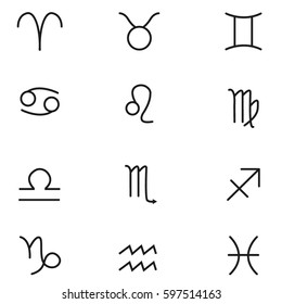 Zodiac signs set vector illustration