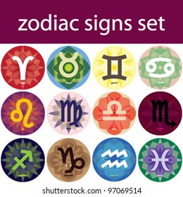 Zodiac Signs Set - vector illustration