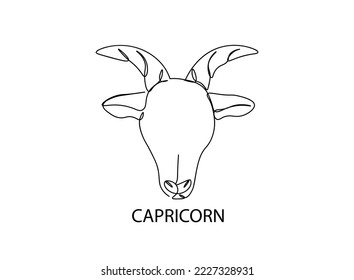Zodiac Signs single-line art drawing continues line vector illustration
