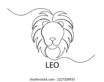 Zodiac Signs single-line art drawing continues line vector illustration