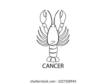 Zodiac Signs single-line art drawing continues line vector illustration
