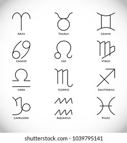 Zodiac signs vector.