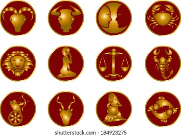 Zodiac signs vector