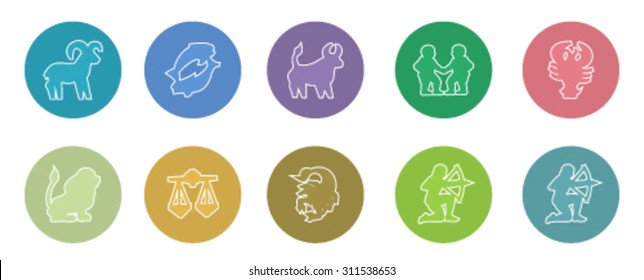 Zodiac Signs: Vector