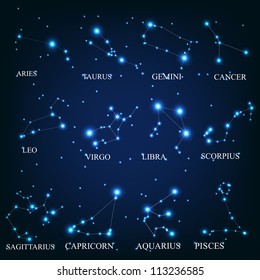 zodiac signs vector illustration