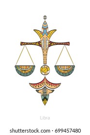 Zodiac signs, vector illustrations, Libra