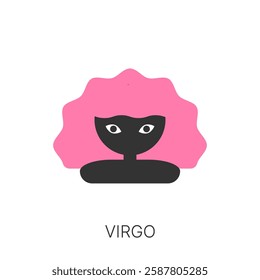 Zodiac signs. Virgo. Minimalistic style. Trendy vector illustration.