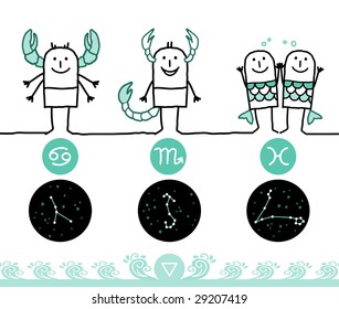 Zodiac signs - Water