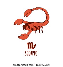 Zodiac signs-Taurus color y are drawn by hand. symbol October-November and the constellation of the horoscope. Cartoon character. Suitable for children s products and books. vector illustration.