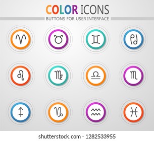 Zodiac simply icons for web and user interfaces