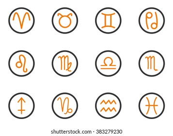 Zodiac simply icons for web and user interfaces