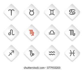 zodiac  simply symbols for web and user interface