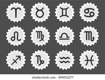 zodiac  simply symbols for web and user interface