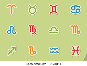 zodiac simply symbols for web and user interface