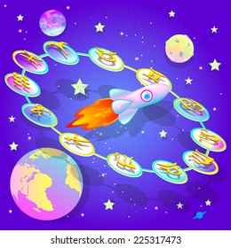 of the zodiac in space , vector illustration