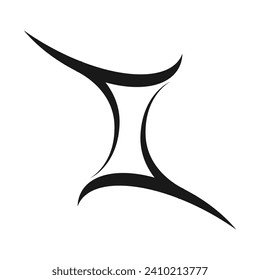 Zodiac star icon Gemini symbol vector illustration design