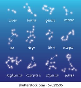 zodiac star set - eps10