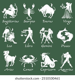 Zodiac, star sign, horoscope, game, asset, illustrations, art, star, space, constellations