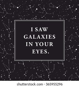 Zodiac stars galaxy constellation pattern