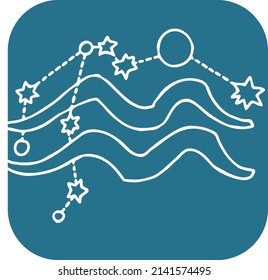 Zodiac symbol Aquarius with stars constellation for future telling. Horoscope sing mysterious and occult science. Hand drawn retro vintage vector illustration. Old style comics cartoon drawing.
