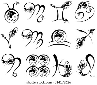 Zodiac Symbol icons vector illustration