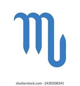 símbolo del zodiaco icono de escorpión vector ilustración diseño