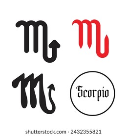 zodiac symbol scorpion icon vector illustration design