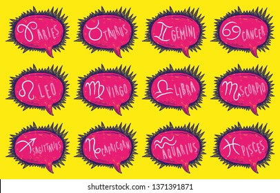zodiac symbol vector