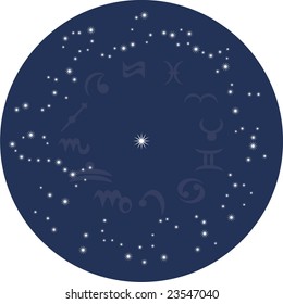 zodiac symbols in vector