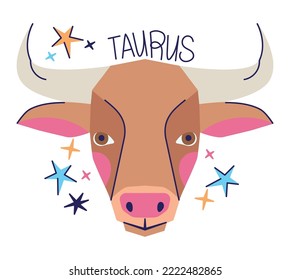 zodiac taurus constellation over white