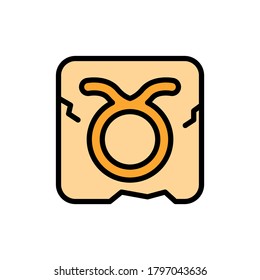 Zodiac Taurus icon. Simple color with outline vector elements of esoteric icons for ui and ux, website or mobile application