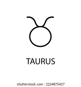 Zodiac Taurus Sign in linear style isolated. Taurus zodiac symbol in minimal style. vector illustration 