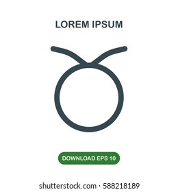 Zodiac taurus symbol icon vector