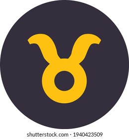 Zodiac Taurus vector icon. Flat modern constellation symbol. Taurus abstract symbol.