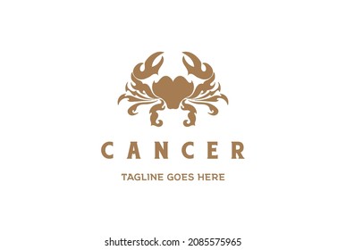 Zodiac Tribal Crab Cancer for Tattoo Logo Design Vector