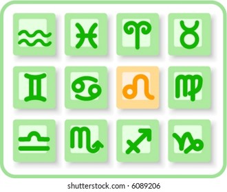 Zodiac vector iconset