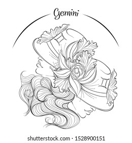 349 Gemini coloring page Images, Stock Photos & Vectors | Shutterstock