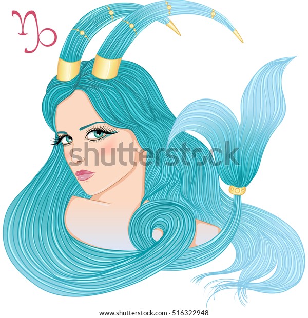 Zodiac Vector Illustration Astrological Sign Capricorn Stock Vector ...