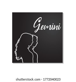 zodiac vector illustration gemini sign