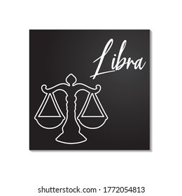 Zodiac vector illustration, libra sign.