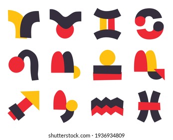 Zodiac vector illustration set. Cartoon abstract constellation illustration.