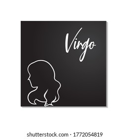Zodiac vector illustration virgo sign.