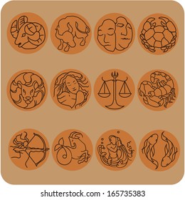 Zodiac vector set 