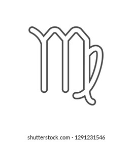 Zodiac Virgo Mercury icon. Element of cyber security for mobile concept and web apps icon. Thin line icon for website design and development, app development